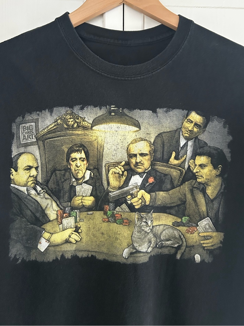 Godfather Gangster Men’s Size M Short Sleeve Crew Neck Fun Graphic Tee